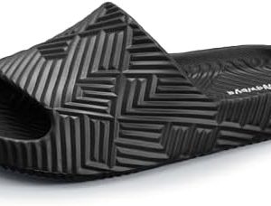 Weweya Non-Slip Bathroom Shower Slides for Women & Men - Lightweight Beach Sandals - Comfortable House Slippers - Versat